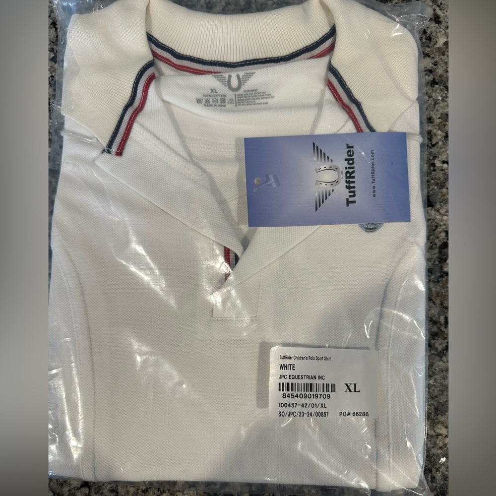 TuffRider Children's Polo Equestrian Sport Shirt Size XL